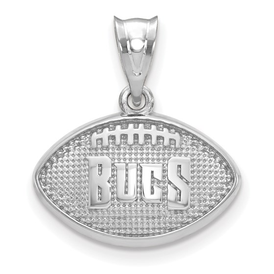 Sterling Silver Tampa Bay Buccaneers Football with Logo Pendant Sterling Silver Tampa Bay Buccaneers Football with Logo Pendant